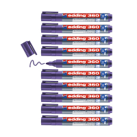 Aanbieding: 10x Edding 360 whiteboard marker violet (1,5 - 3 mm)