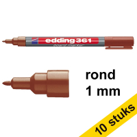 Aanbieding: 10x Edding 361 whiteboard marker bruin (1 mm rond)