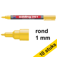 Aanbieding: 10x Edding 361 whiteboard marker geel (1 mm rond)