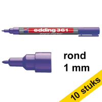 Aanbieding: 10x Edding 361 whiteboard marker violet (1 mm rond)