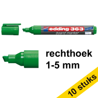 Aanbieding: 10x Edding 363 whiteboard marker groen (1 - 5 mm schuin)