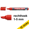 Aanbieding: 10x Edding 363 whiteboard marker rood (1 - 5 mm schuin) 239480 - 1