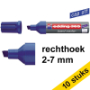 Aanbieding: 10x Edding 365 whiteboard marker blauw (2 - 7 mm schuin) 239765 - 1