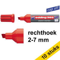 Aanbieding: 10x Edding 365 whiteboard marker rood (2 - 7 mm schuin)