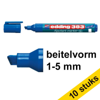 Aanbieding: 10x Edding 383 flipchart marker blauw (1 - 5 mm schuin)