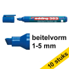 Aanbieding: 10x Edding 383 flipchart marker blauw (1 - 5 mm schuin) 239769 - 1