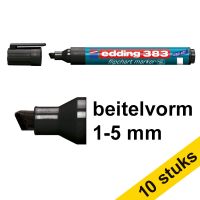 Aanbieding: 10x Edding 383 flipchart marker zwart (1 - 5 mm schuin)