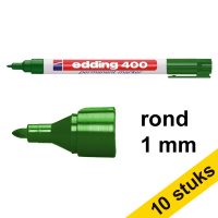 Edding Aanbieding: 10x Edding 400 permanent marker groen (1 mm rond)  239442