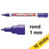 Aanbieding: 10x Edding 400 permanent marker violet (1 mm rond) 239494 - 1