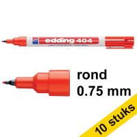 Aanbieding: 10x Edding 404 permanent marker rood (0,75 mm rond)