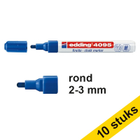 Edding Aanbieding: 10x Edding 4095 krijtstift blauw (2 - 3 mm rond)  239801