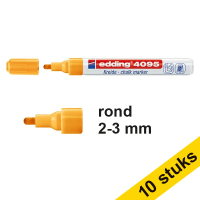 Edding Aanbieding: 10x Edding 4095 krijtstift fluo oranje (2 - 3 mm rond)  239805