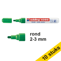 Aanbieding: 10x Edding 4095 krijtstift groen (2 - 3 mm rond)
