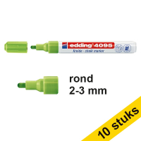 Aanbieding: 10x Edding 4095 krijtstift lichtgroen (2 - 3 mm rond)