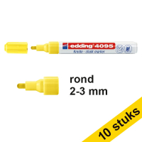 Edding Aanbieding: 10x Edding 4095 krijtstift neongeel (2 - 3 mm rond)  239804
