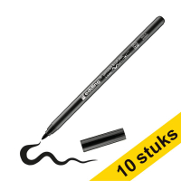 Aanbieding: 10x Edding 4200 porselein-penseelstift zwart (1 - 4mm penseelpunt) 239824