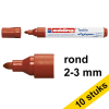 Aanbieding: 10x Edding 4500 textielmarker bruin (2 - 3 mm rond) 239826 - 1