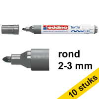 Aanbieding: 10x Edding 4500 textielmarker grijs (2 - 3 mm rond)