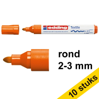 Edding Aanbieding: 10x Edding 4500 textielmarker oranje (2 - 3 mm rond)  239838