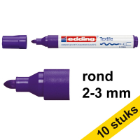 Edding Aanbieding: 10x Edding 4500 textielmarker violet (2 - 3 mm rond)  239843