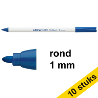 Edding Aanbieding: 10x Edding 4600 textielmarker blauw (1 mm rond)  239845