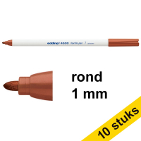 Aanbieding: 10x Edding 4600 textielmarker bruin (1 mm rond)