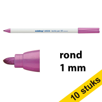 Aanbieding: 10x Edding 4600 textielmarker fluopaars (1 mm rond)