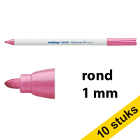 Aanbieding: 10x Edding 4600 textielmarker fluoroze (1 mm rond)