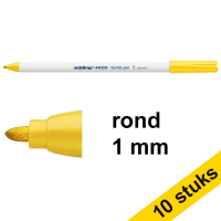 Edding Aanbieding: 10x Edding 4600 textielmarker geel (1 mm rond)  239847