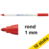 Edding Aanbieding: 10x Edding 4600 textielmarker rood (1 mm rond)  239861