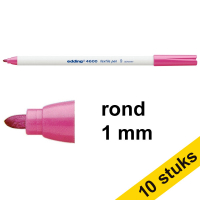 Edding Aanbieding: 10x Edding 4600 textielmarker roze (1 mm rond)  239862