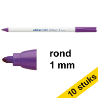 Edding Aanbieding: 10x Edding 4600 textielmarker violet (1 mm rond)  239864