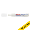 Aanbieding: 10x Edding 5000 acrylmarker verkeerswit (5 - 10 mm schuin) 240247 - 1