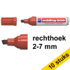 Aanbieding: 10x Edding 500 permanent marker bruin (2 - 7 mm schuin) 239867 - 1