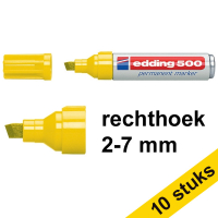 Edding Aanbieding: 10x Edding 500 permanent marker geel (2 - 7 mm schuin)  239868