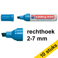Edding Aanbieding: 10x Edding 500 permanent marker lichtblauw (2 - 7 mm schuin)  239870