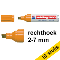 Edding Aanbieding: 10x Edding 500 permanent marker oranje (2 - 7 mm schuin)  239871