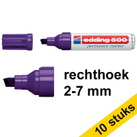 Edding Aanbieding: 10x Edding 500 permanent marker paars (2 - 7 mm schuin)  239872