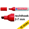 Aanbieding: 10x Edding 500 permanent marker rood (2 - 7 mm schuin) 239873 - 1