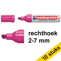 Edding Aanbieding: 10x Edding 500 permanent marker roze (2 - 7 mm schuin)  239874