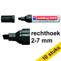 Aanbieding: 10x Edding 500 permanent marker zwart (2 - 7 mm schuin)
