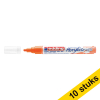 Aanbieding: 10x Edding 5100 acrylmarker fluo oranje (2 - 3 mm rond) 240257 - 1