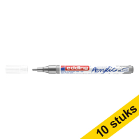 Aanbieding: 10x Edding 5300 acrylmarker zilver (1 - 2 mm rond)