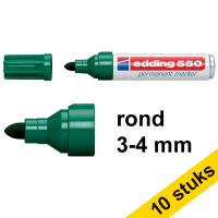 Aanbieding: 10x Edding 550 permanent marker groen (3 - 4 mm rond)