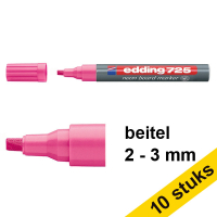Aanbieding: 10x Edding 725 neon board marker roze (2 - 5 mm schuin)