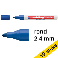Aanbieding: 10x Edding 750 lakmarker blauw (2 - 4 mm rond)