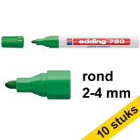 Edding Aanbieding: 10x Edding 750 lakmarker groen (2 - 4 mm rond)  239446