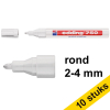 Aanbieding: 10x Edding 750 lakmarker wit (2 - 4 mm rond)