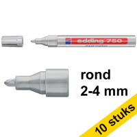 Edding Aanbieding: 10x Edding 750 lakmarker zilver (2 - 4 mm rond)  239455