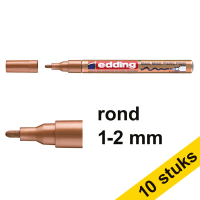 Aanbieding: 10x Edding 751 glanslakmarker koper (1 - 2 mm rond)